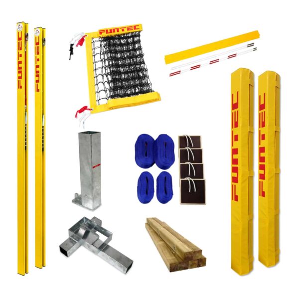 SCHELDE SPORTS Sistema red Pro Beach bases removibles y anclajes