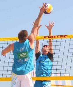 Alternative view of SCHELDE SPORTS Sistema red Pro Beach bases removibles y anclajes