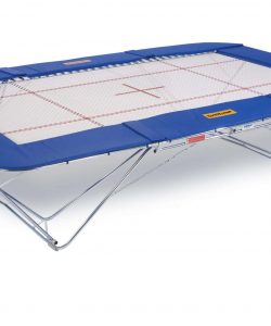 Trampolín Eurotramp Grand Master Super Spezial con cama de 13 mm. Alta estabilidad, 118 muelles y certificación TÜV. Ideal para entrenamiento avanzado.