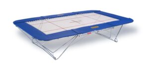 Trampolín Eurotramp Grand Master Super Spezial con cama de 13 mm. Alta estabilidad, 118 muelles y certificación TÜV. Ideal para entrenamiento avanzado.