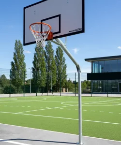 Canasta De Baloncesto Escolar Fija Al Pavimento Con Anclaje desmontable. Sportacro