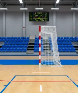 Porterías de Balonmano / Futbol-Sala Trasladables En Aluminio Bandas Blancas Adhesivas
