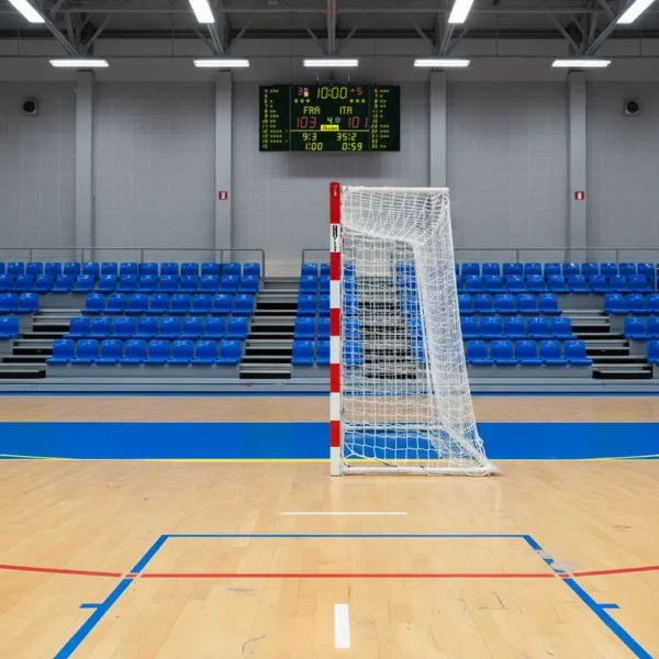 Porterías de Balonmano / Futbol-Sala Trasladables En Aluminio Bandas Blancas Adhesivas