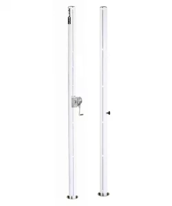 Poste De Voleibol Escolar SPORTACRO En Acero de Ø90 mm Para Anclajes de Ø80 mm