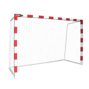 Porterías de balonmano SPORTACRO en acero, trasladables, reglamentarías con bandas blancas adhesivas