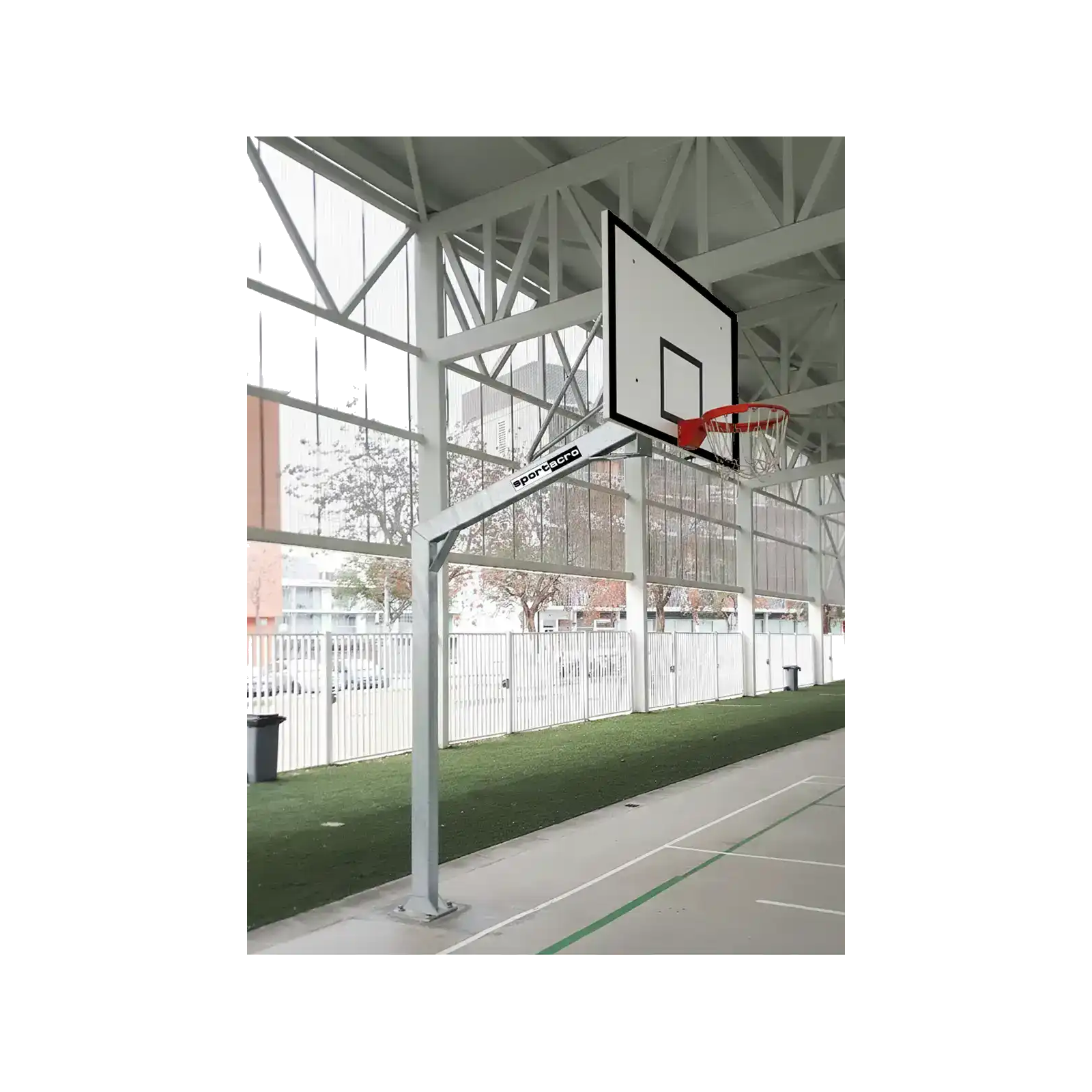 Canasta de baloncesto reglamentaria 100×150 fija con anclaje desmontable - Sport Acro