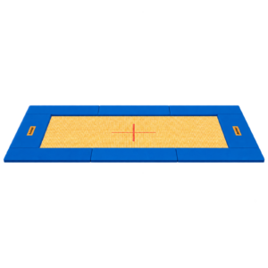 Eurotramp Ground Trampoline Master OUTDOOR – lona naranja, protección azul