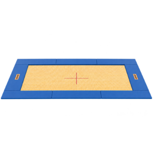 Eurotramp Ground Trampoline Grand Master OUTDOOR – lona naranja, protección azul