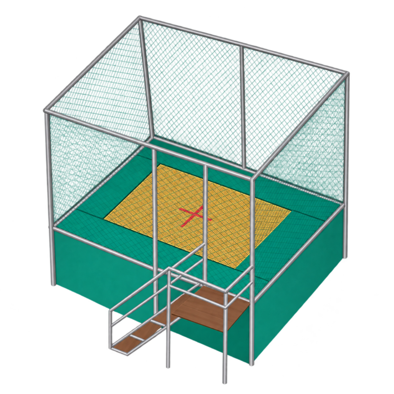 Trampoline set “stationary”: 1 zona de salto - Eurotramp