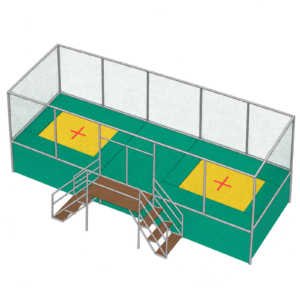 Eurotramp Trampoline Set “Stationary” – 2 zonas de salto