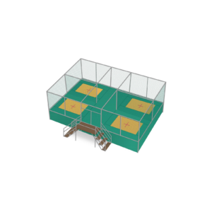 Eurotramp Trampoline Set “Stationary” – 4 zonas de salto