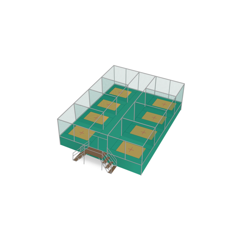 Trampoline set “stationary”: 8 zonas de salto - Eurotramp