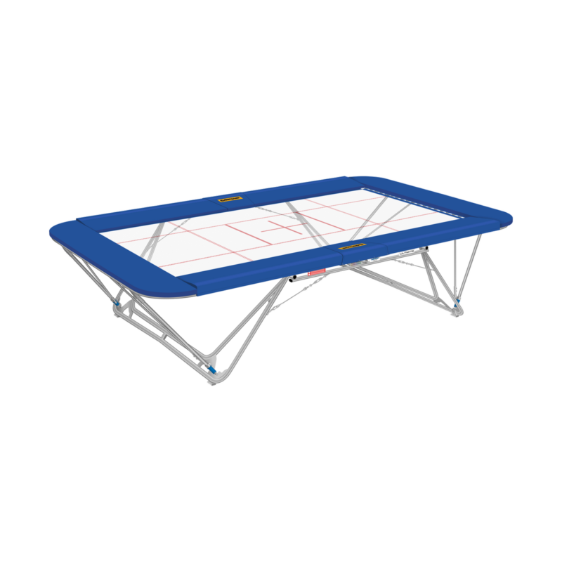 Cama elástica ultimate 4×4 mm: protección 80 mm safety plus + lifting roller stand - Eurotramp