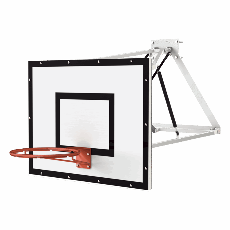 Tablero baloncesto pared con muelle gas 120×90 - Schelde